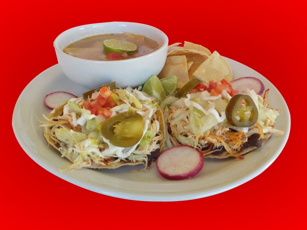 Tostadas de Pollo asado