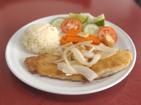 Filete de pescado al ajillo